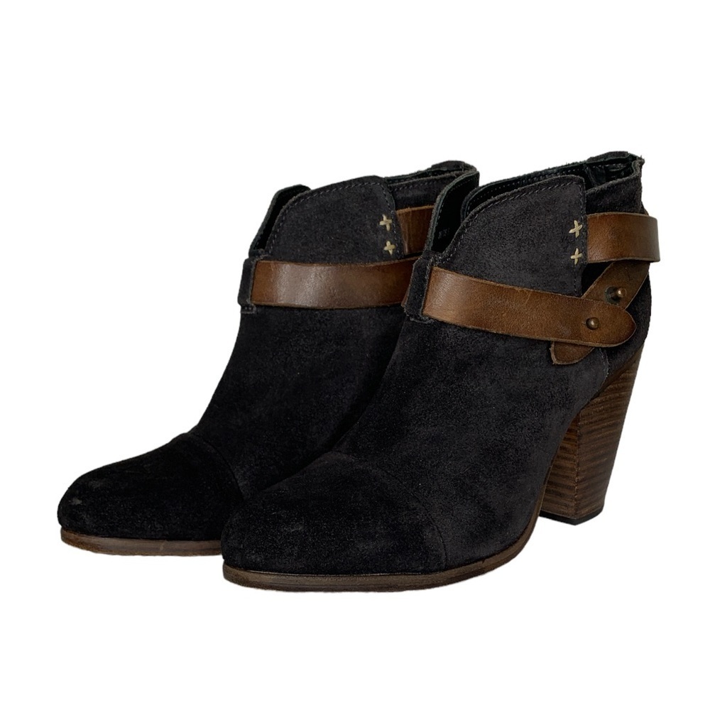 Rag & Bone Harrow Suede‎ Stacked Heel Booties